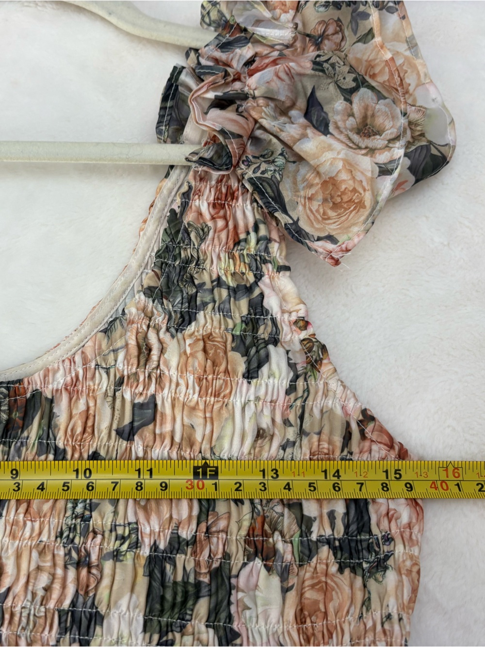 Sophie Forever & Always Organza Midi Dress Med Floral Smocked Tiered Cottagecore - Picture 13 of 14